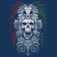 Ancient Aztec King Mexican Skull Mayas Mask Calavera Azteca Cooling Performance Crew T-Shirt