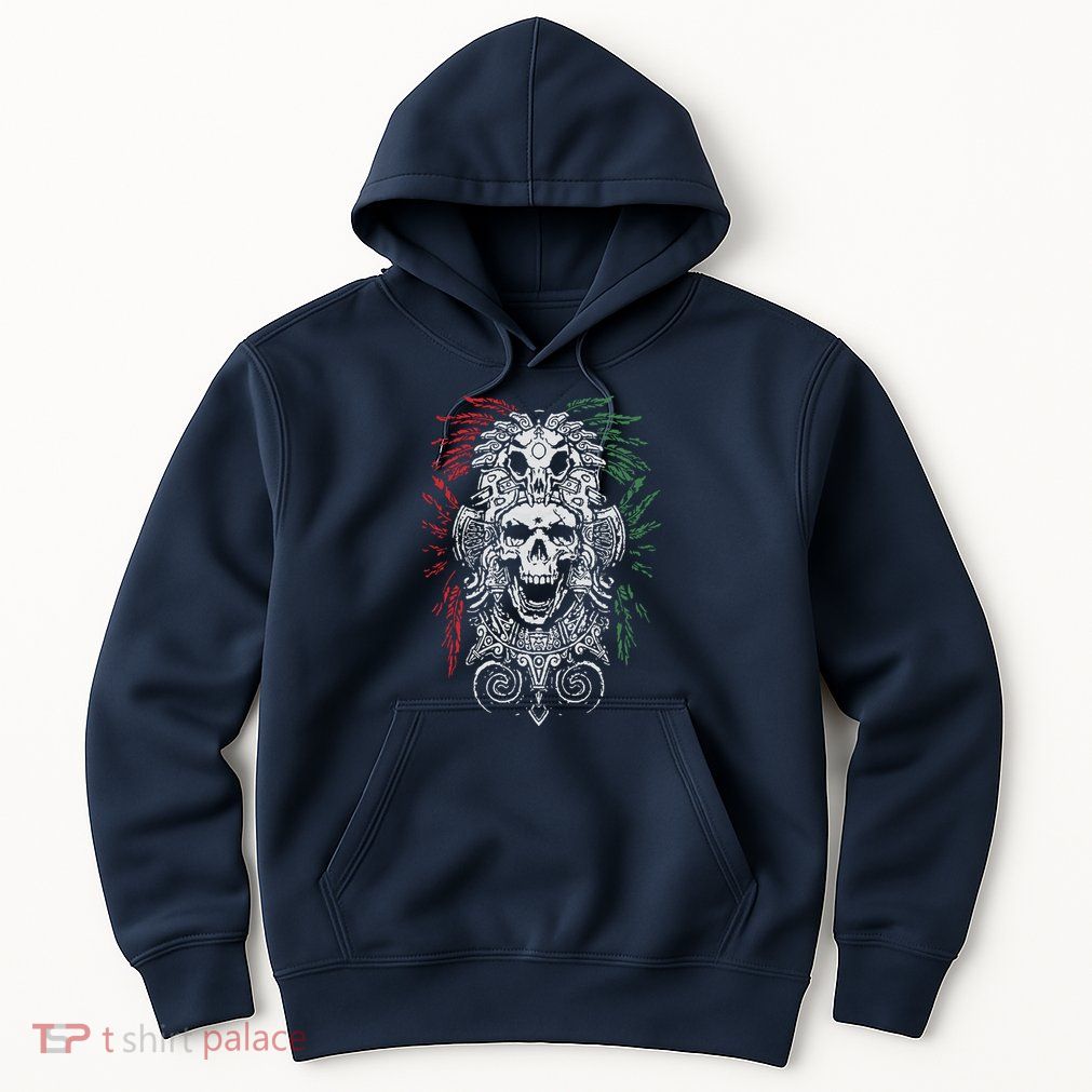 Ancient Aztec King Mexican Skull Mayas Mask Calavera Azteca Hoodie