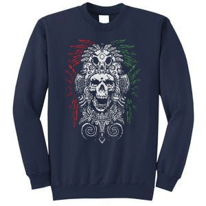 Ancient Aztec King Mexican Skull Mayas Mask Calavera Azteca Sweatshirt