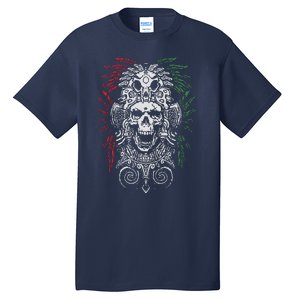 Ancient Aztec King Mexican Skull Mayas Mask Calavera Azteca Tall T-Shirt