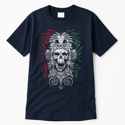 Ancient Aztec King Mexican Skull Mayas Mask Calavera Azteca Tall T-Shirt