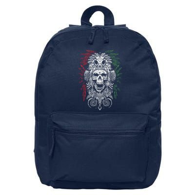 Ancient Aztec King Mexican Skull Mayas Mask Calavera Azteca 16 in Basic Backpack