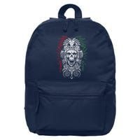 Ancient Aztec King Mexican Skull Mayas Mask Calavera Azteca 16 in Basic Backpack
