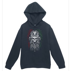 Ancient Aztec King Mexican Skull Mayas Mask Calavera Azteca Urban Pullover Hoodie