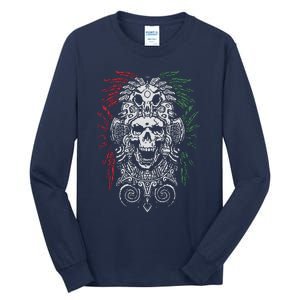 Ancient Aztec King Mexican Skull Mayas Mask Calavera Azteca Tall Long Sleeve T-Shirt