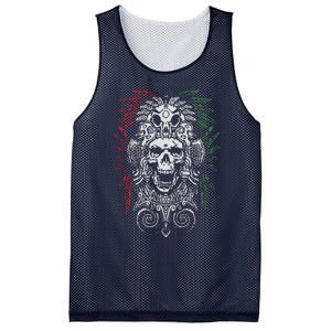 Ancient Aztec King Mexican Skull Mayas Mask Calavera Azteca Mesh Reversible Basketball Jersey Tank