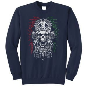 Ancient Aztec King Mexican Skull Mayas Mask Calavera Azteca Tall Sweatshirt