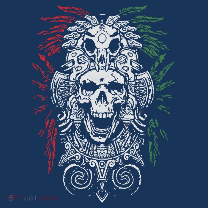 Ancient Aztec King Mexican Skull Mayas Mask Calavera Azteca Baby Bodysuit
