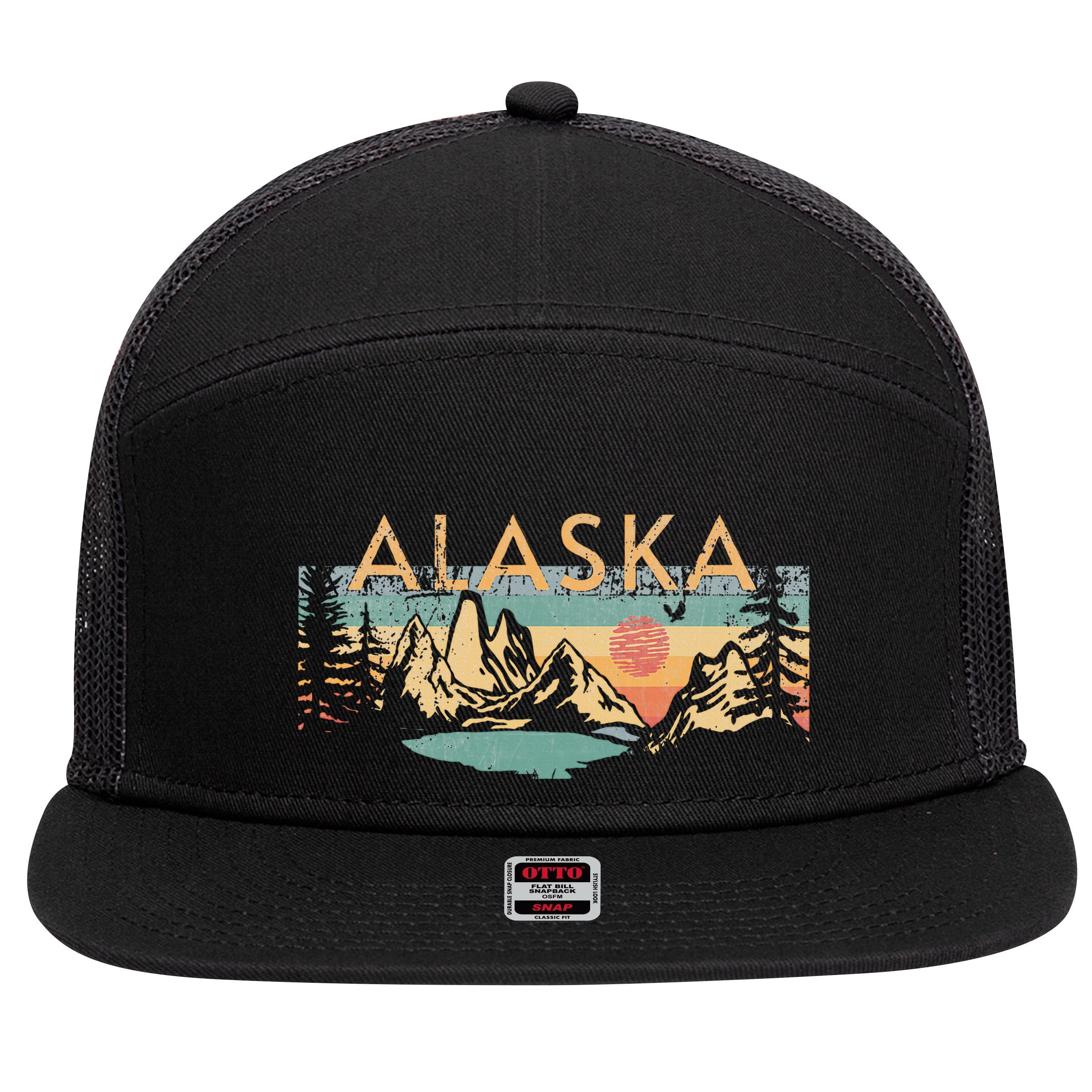 Alaska 7 Panel Mesh Trucker Snapback Hat