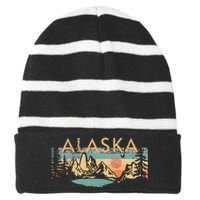 Alaska Striped Beanie with Solid Band