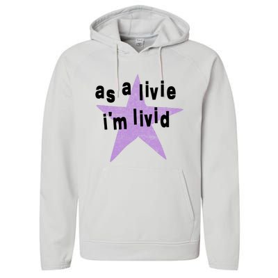 As A Live Im Livid Performance Fleece Hoodie