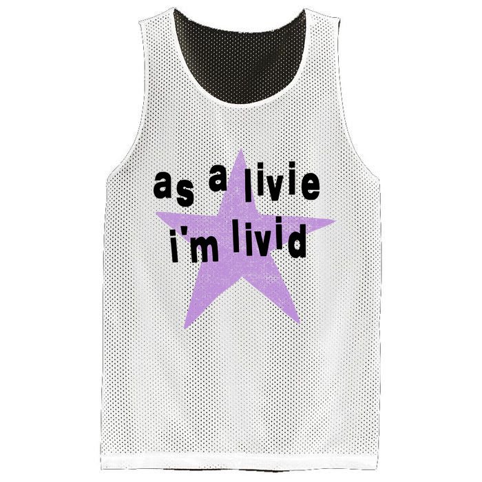 As A Live Im Livid Mesh Reversible Basketball Jersey Tank