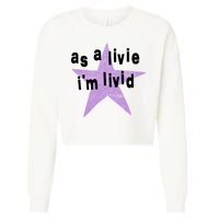 As A Live Im Livid Cropped Pullover Crew