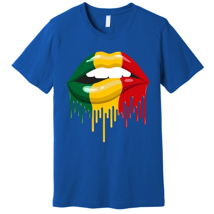 African American Lips Gift Juneteenth Queen Cool Gift Premium T-Shirt