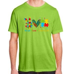 Autism Accept Love Understand Puzzle Pieces Tie Dye Rainbow Adult ChromaSoft Performance T-Shirt