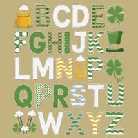 Abcs Alphabet Learning Preschool Shamrocks St. Patricks Day Button