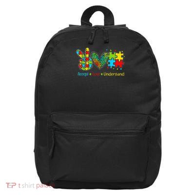 Autism Accept Love Understand Puzzle 16 in Basic Backpack