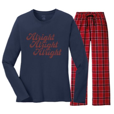 Alright Women's Long Sleeve Flannel Pajama Set 