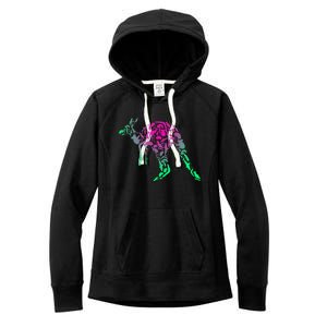 Australia Animal Lover Colorful Painting Kangaroo Women's Fleece Hoodie