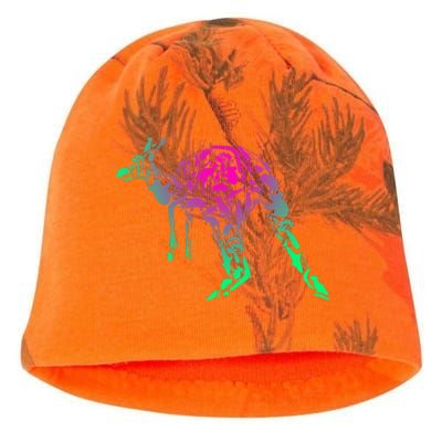 Australia Animal Lover Colorful Painting Kangaroo Kati - Camo Knit Beanie