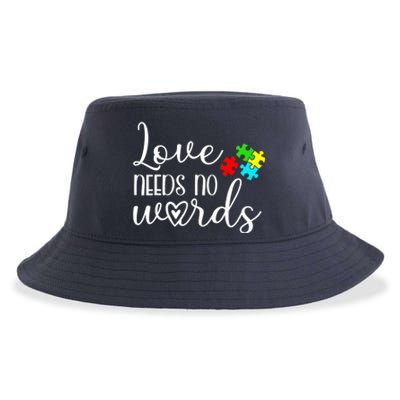 Autism Awareness Love Needs No Words Wo Be Kind Sustainable Bucket Hat