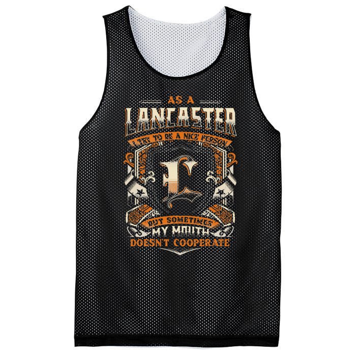 As A Lancaster I Try To Te A Good Person Mesh Reversible Basketball Jersey Tank