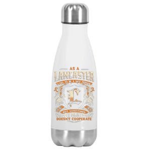 As A Lancaster I Try To Te A Good Person Stainless Steel Insulated Water Bottle