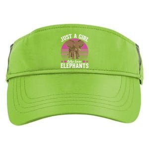 Africa Animal Lover Just A Who Loves Elephants Gift Adult Drive Performance Visor