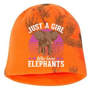 Africa Animal Lover Just A Who Loves Elephants Gift Kati - Camo Knit Beanie