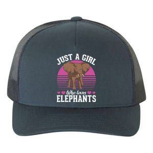 Africa Animal Lover Just A Who Loves Elephants Gift Yupoong Adult 5-Panel Trucker Hat