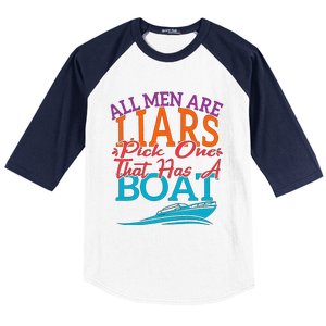 All Are Liars Pick One That Has A Boat Baseball Sleeve Shirt