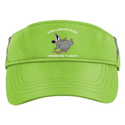 After A Long Day Of Not Contributing To Society Funny Quote Adult Drive Performance Visor