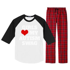  Autism Awareness Love My Autism Swag Funny  Raglan Sleeve Pajama Set