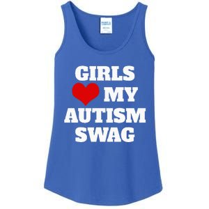  Autism Awareness Love My Autism Swag Funny  Ladies Essential Tank