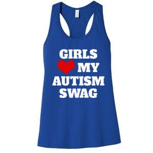  Autism Awareness Love My Autism Swag Funny  Women's Racerback Tank