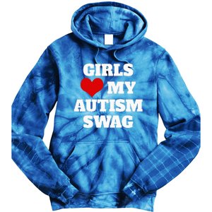  Autism Awareness Love My Autism Swag Funny  Tie Dye Hoodie