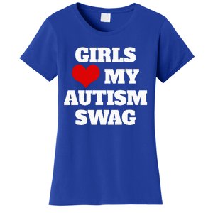  Autism Awareness Love My Autism Swag Funny  Women's T-Shirt