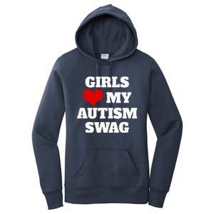  Autism Awareness Love My Autism Swag Funny  Women's Pullover Hoodie