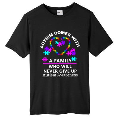 Autism Awareness Love Heart Puzzle Piece Great Gift Tall Fusion ChromaSoft Performance T-Shirt