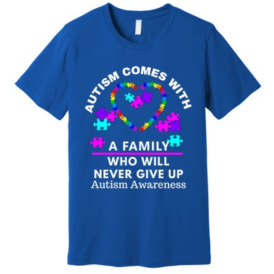 Autism Awareness Love Heart Puzzle Piece Great Gift Premium T-Shirt