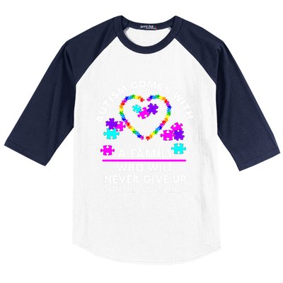 Autism Awareness Love Heart Puzzle Piece Great Gift Baseball Sleeve Shirt