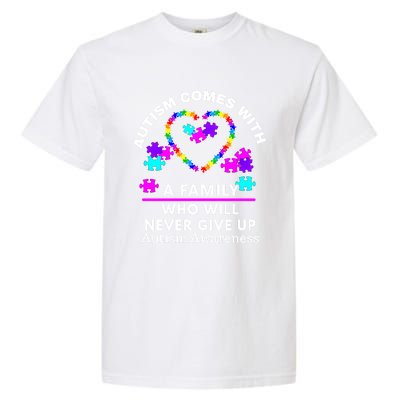 Autism Awareness Love Heart Puzzle Piece Great Gift Garment-Dyed Heavyweight T-Shirt