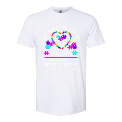 Autism Awareness Love Heart Puzzle Piece Great Gift Softstyle CVC T-Shirt