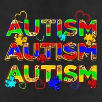 Autism Awareness Love Heart Puzzle Piece 7 Panel Mesh Trucker Snapback Hat