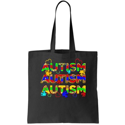 Autism Awareness Love Heart Puzzle Piece Bag