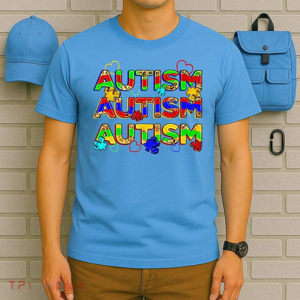 Autism Awareness Love Heart Puzzle Piece T-Shirt