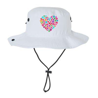 Autism Awareness Love Heart Puzzle Piece Valentine's Day Gift Legacy Cool Fit Booney Bucket Hat