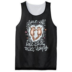 Above All Love Each Otter Deeply Mesh Reversible Basketball Jersey Tank