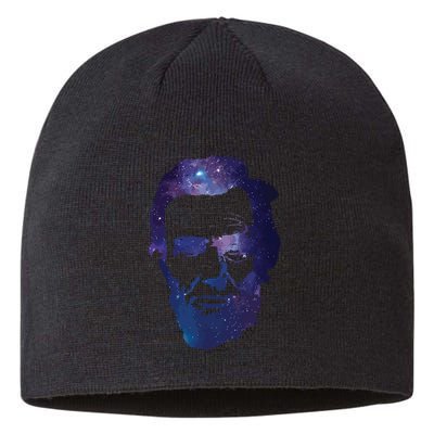 Abe Abraham Lincoln Galaxy Retro President 4th Of July Sustainable Beanie