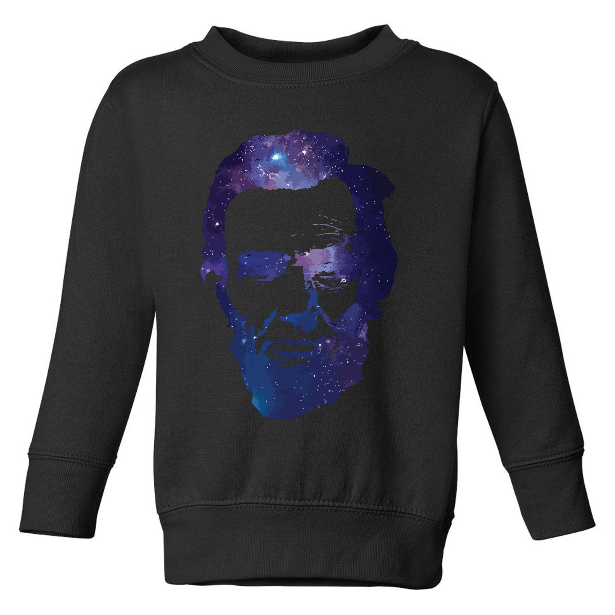 Abe Abraham Lincoln Galaxy Retro President 4th Of July Toddler Sweatshirt